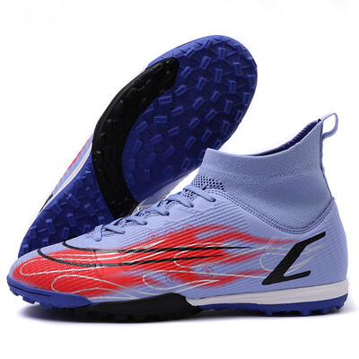 LiXingMing Futbola apavi vīriešiem Augsti pārdod pusaudžu studentiem āra treniņiem Futbola zābaki Bērnu futbola kedas 32-46#