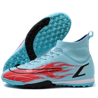 LiXingMing Futbola apavi vīriešiem Augsti pārdod pusaudžu studentiem āra treniņiem Futbola zābaki Bērnu futbola kedas 32-46#