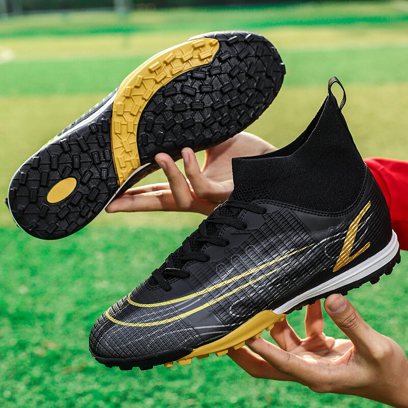 LiXingMing Futbola apavi vīriešiem Augsti pārdod pusaudžu studentiem āra treniņiem Futbola zābaki Bērnu futbola kedas 32-46#