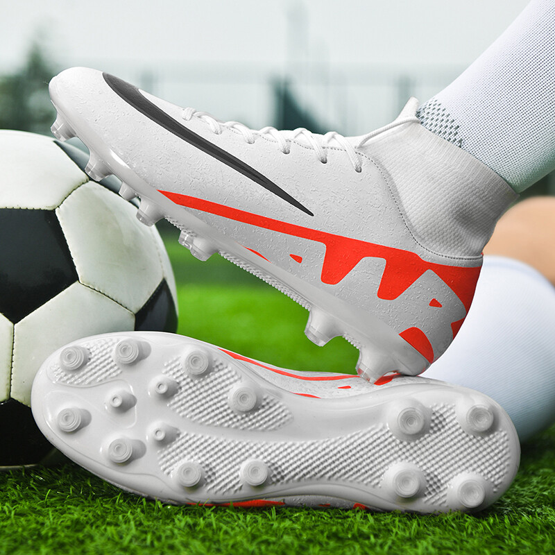 Vīriešu pieaugušie, jauni profesionāli futbola apavi TF/FG augstas augšdaļas pretslīdes sieviešu futbola zābaki, bērnu āra futbola kedas