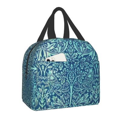 William Morris Compton kvetinový vzor obedár pre ženy multifunkčný chladiaci termálny obed izolovaný obedár taška kancelárska práca