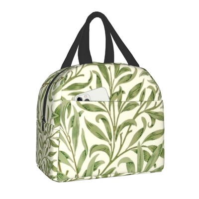 William Morris Compton kvetinový vzor obedár pre ženy multifunkčný chladiaci termálny obed izolovaný obedár taška kancelárska práca