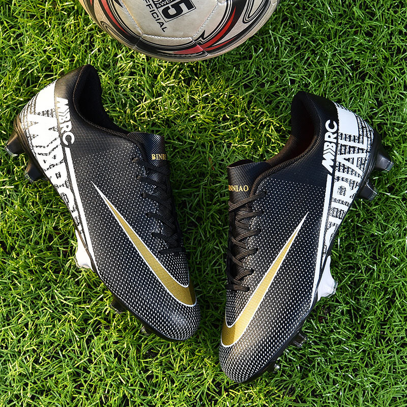 Nauji vyriški futbolo bateliai žemi vyriški futbolo batai FG/TF pado lauko komandinio sporto treniruočių avalynė kvėpuojanti ir patogi