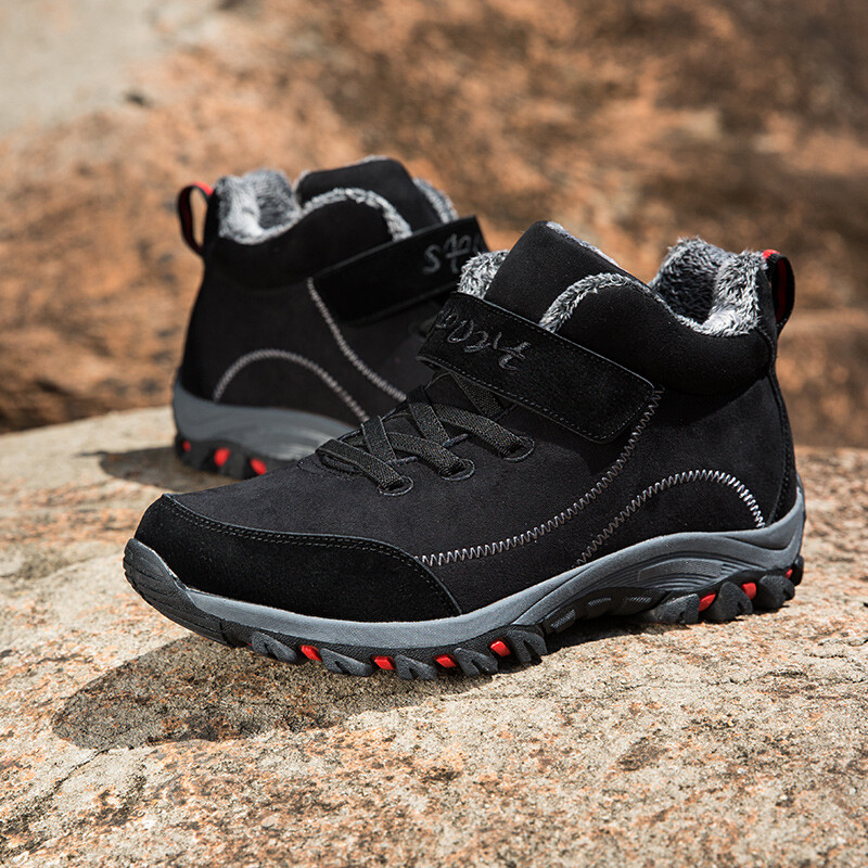 Ūdensizturīgi ziemas vīriešu zābaki Zamšādas silts sniegs āra kedas zābaki vīriešu darba ikdienas apavi ar augstu augšdaļu, neslīdoši puszābaki