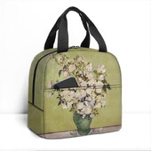 Van Gogo tapyba aliejiniais dažais izoliuotas pietų krepšys saulėgrąžų žvaigždėtas naktinis skeletas rankinė aušintuvas Maisto saugojimo maišeliai terminė pietų dėžutė