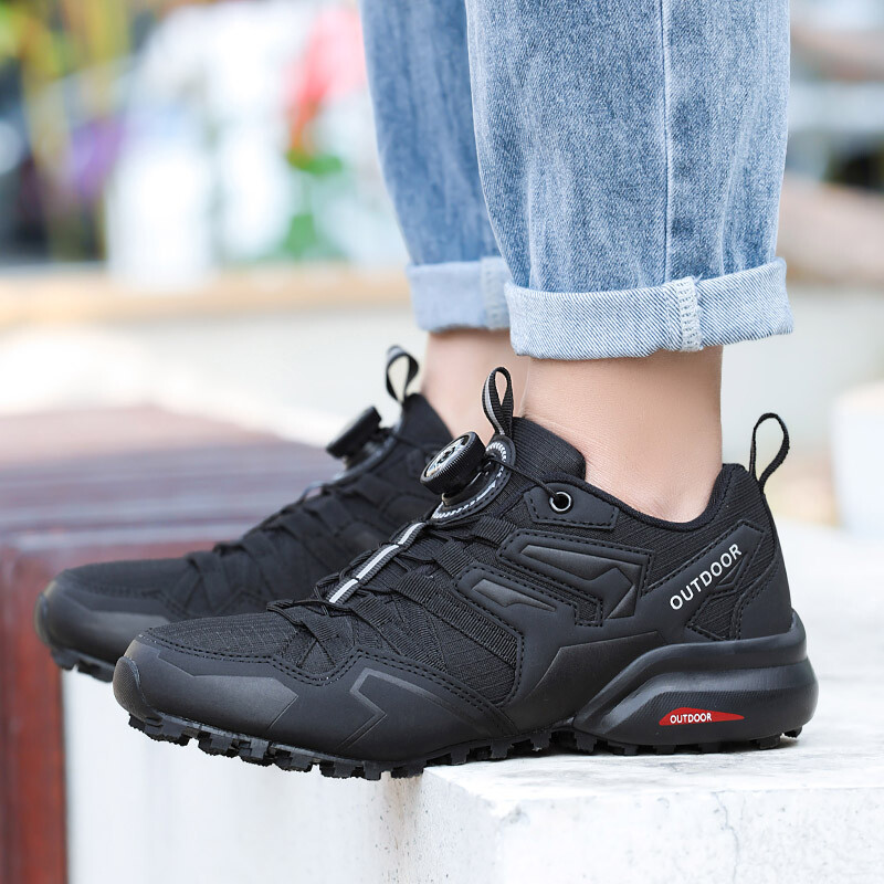 Oriģinālie vīriešu pārgājienu apavi Elpojošs sieta vīriešu kedas Vieglas āra skriešanas sporta velosipēda slēdzenes apavi Vīriešu kempinga pārgājieni