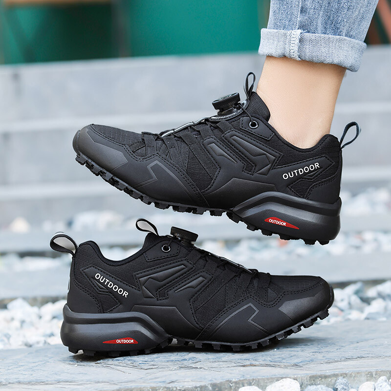 Oriģinālie vīriešu pārgājienu apavi Elpojošs sieta vīriešu kedas Vieglas āra skriešanas sporta velosipēda slēdzenes apavi Vīriešu kempinga pārgājieni