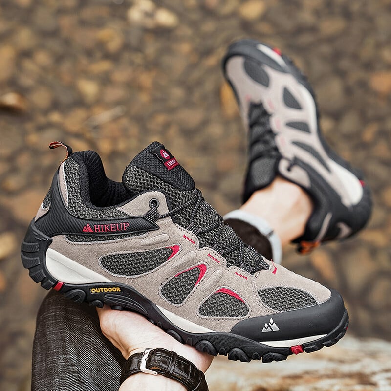 HIKEUP Nové protišmykové pánske outdoorové turistické topánky odolné proti oderu, priedušné, vodeodolné, lezecké, pánske tenisky, poľovnícke, horské topánky