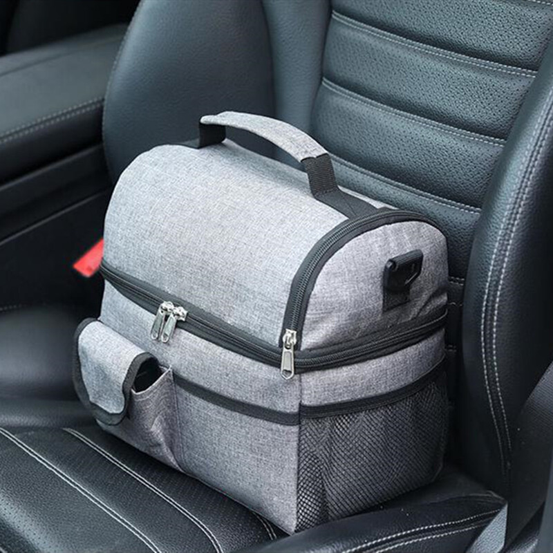 10 l nešiojamas terminis priešpiečių maišelis maisto dėžutė Patvari vandeniui atspari biuro aušintuvo priešpiečių dėžutė ledu izoliuotas dėklas stovyklavimo Oksfordo vakarienės krepšys