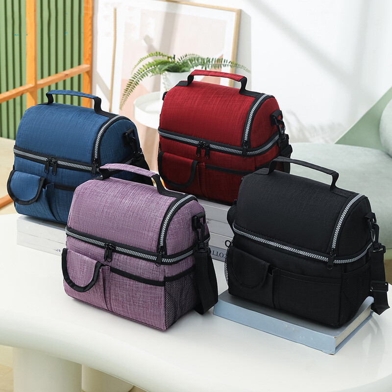 10 l nešiojamas terminis priešpiečių maišelis maisto dėžutė Patvari vandeniui atspari biuro aušintuvo priešpiečių dėžutė ledu izoliuotas dėklas stovyklavimo Oksfordo vakarienės krepšys