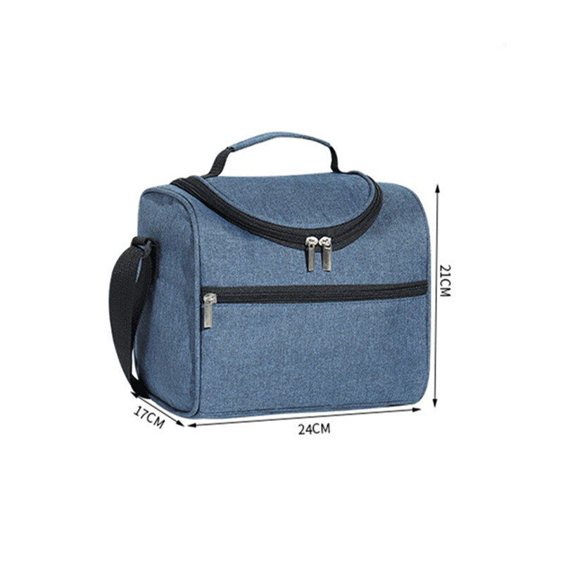 Didelės talpos kvadratiniai terminiai pietų krepšiai Nešiojami aušintuvo maišeliai, izoliuoti maisto maišeliai, skirti darbui mokyklos iškylai Bento krepšiai su užtrauktuku