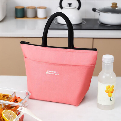 Nešiojamas pietų krepšys, sutirštintos aliuminio folijos studentų priešpiečių maišelis darbo izoliacija priešpiečių maišelis, Oksfordo audinio pietų maišelis