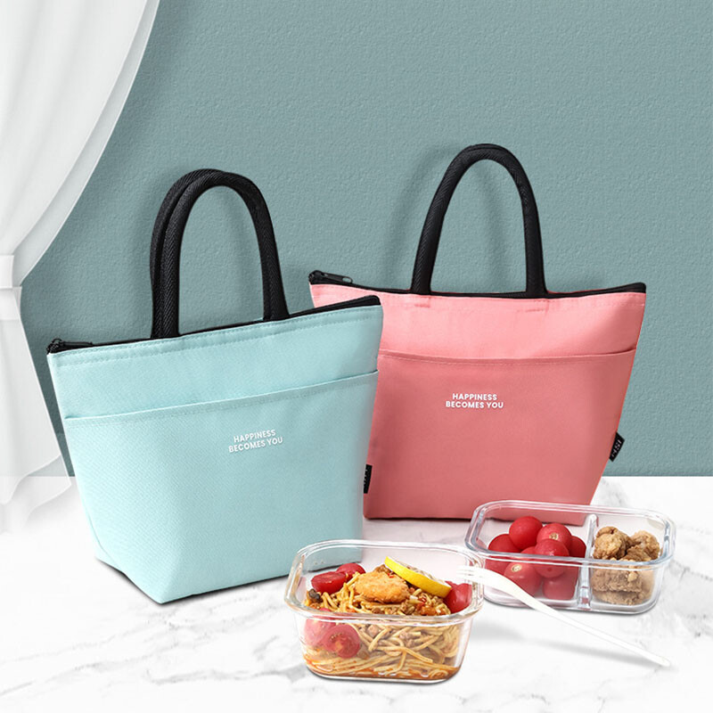 Nešiojamas pietų krepšys, sutirštintos aliuminio folijos studentų priešpiečių maišelis darbo izoliacija priešpiečių maišelis, Oksfordo audinio pietų maišelis