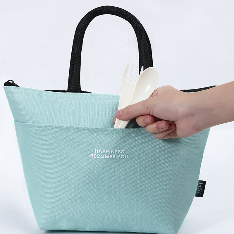 Nešiojamas pietų krepšys, sutirštintos aliuminio folijos studentų priešpiečių maišelis darbo izoliacija priešpiečių maišelis, Oksfordo audinio pietų maišelis