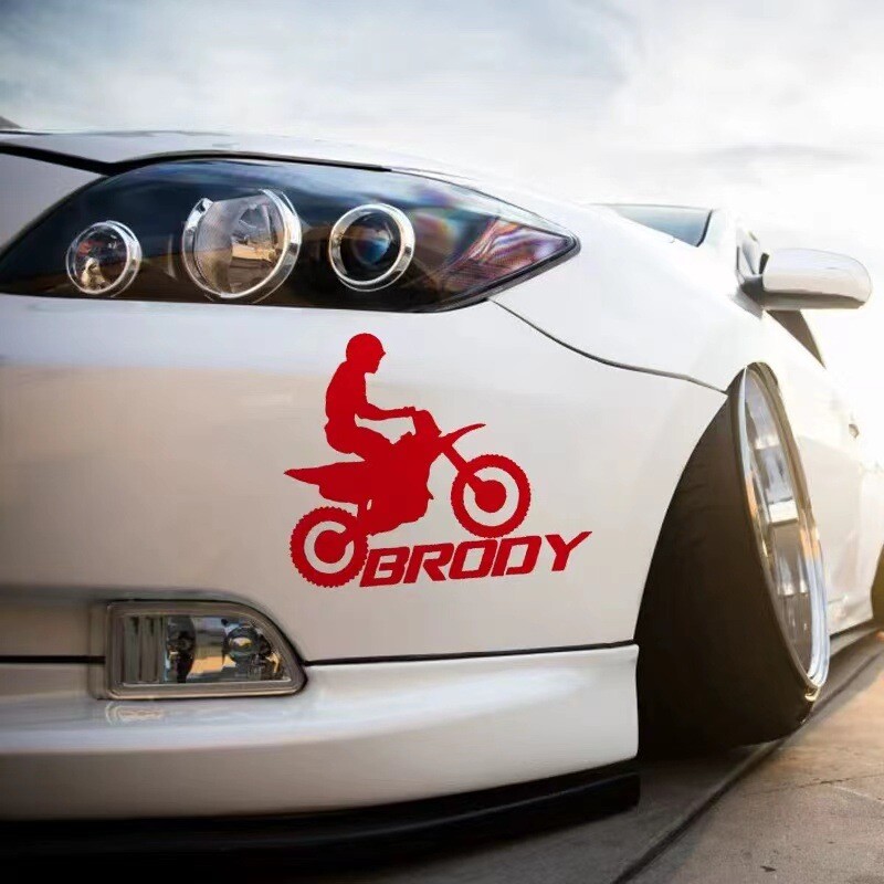 Visureigio transporto priemonės pritaikytas automobilis BRODY automobilio lipdukas nešiojamojo kompiuterio kėbulo lipdukas motociklo lipdukas dekoratyvinis šalmo lipdukas