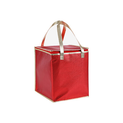 6"8"10" izolēta termiskā dzesētāja soma Vēsa pusdienu ēdieni Dzērienu kastes Dzērienu uzglabāšana Kvadrātveida atdzesēti maisiņi ar rāvējslēdzēju piknika skārda folijas pārtikas maisiņš