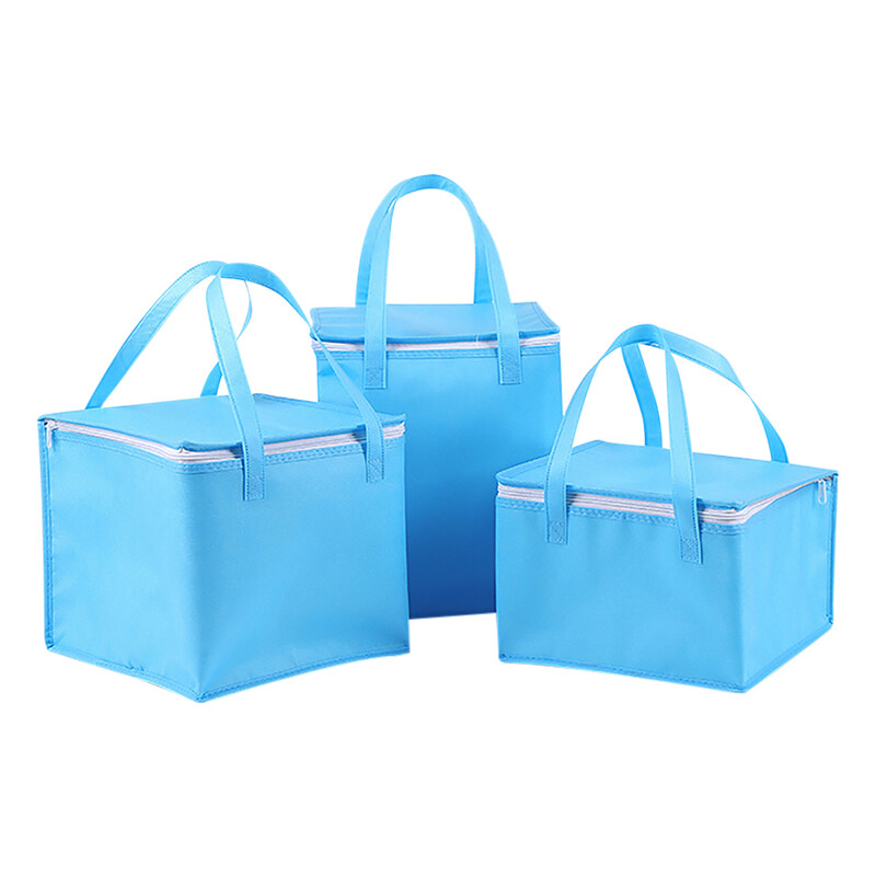 6"8"10" izolēta termiskā dzesētāja soma Vēsa pusdienu ēdieni Dzērienu kastes Dzērienu uzglabāšana Kvadrātveida atdzesēti maisiņi ar rāvējslēdzēju piknika skārda folijas pārtikas maisiņš