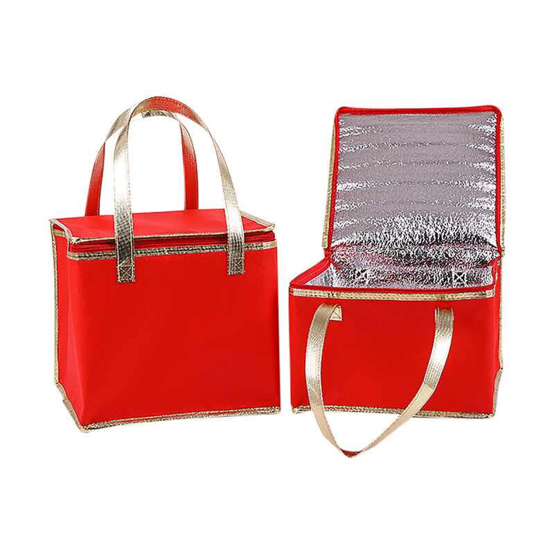 6"8"10" izolēta termiskā dzesētāja soma Vēsa pusdienu ēdieni Dzērienu kastes Dzērienu uzglabāšana Kvadrātveida atdzesēti maisiņi ar rāvējslēdzēju piknika skārda folijas pārtikas maisiņš