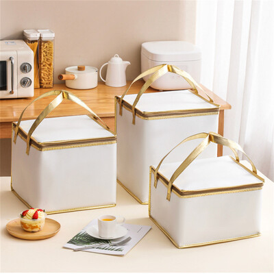 6/8 palcová perleťová bavlnená izolovaná taška na tortu, transportné puzdro, chladiace úložné boxy, obedové tašky, termálna nádoba na piknikové jedlo