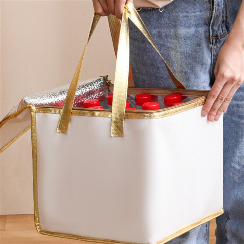 6/8 palcová perleťová bavlnená izolovaná taška na tortu, transportné puzdro, chladiace úložné boxy, obedové tašky, termálna nádoba na piknikové jedlo