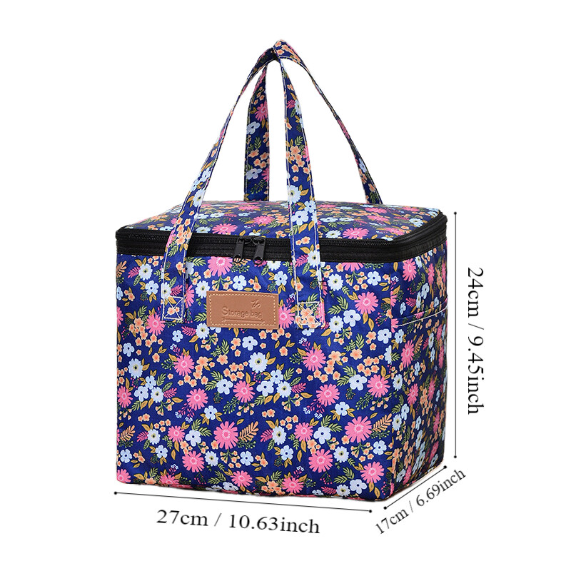 Lauke izoliuoti iškylų krepšiai kempingo laikymo maišelis Didelės talpos nešiojamas vėsus krepšelis kelionėms Maisto terminė dėžutė Nauja sulankstoma rankinė