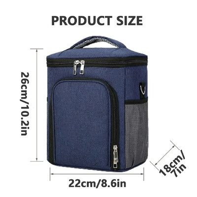 Madingas nešiojamas pietų dėžutės izoliacinis maišelis, vandeniui atsparus priešpiečių dėžutės maišelis, pietų krepšiai vyrams