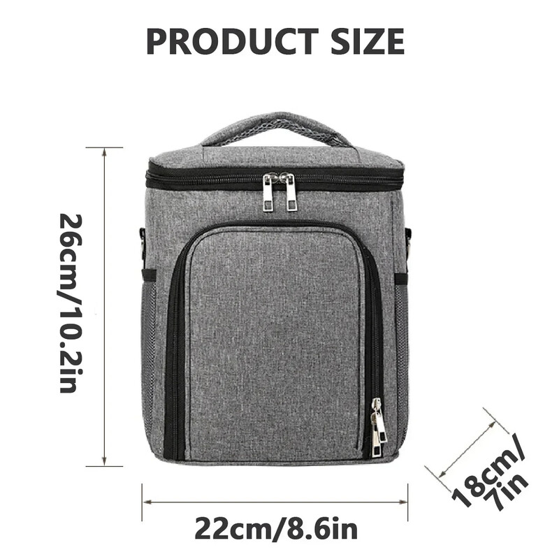 Madingas nešiojamas pietų dėžutės izoliacinis maišelis, vandeniui atsparus priešpiečių dėžutės maišelis, pietų krepšiai vyrams