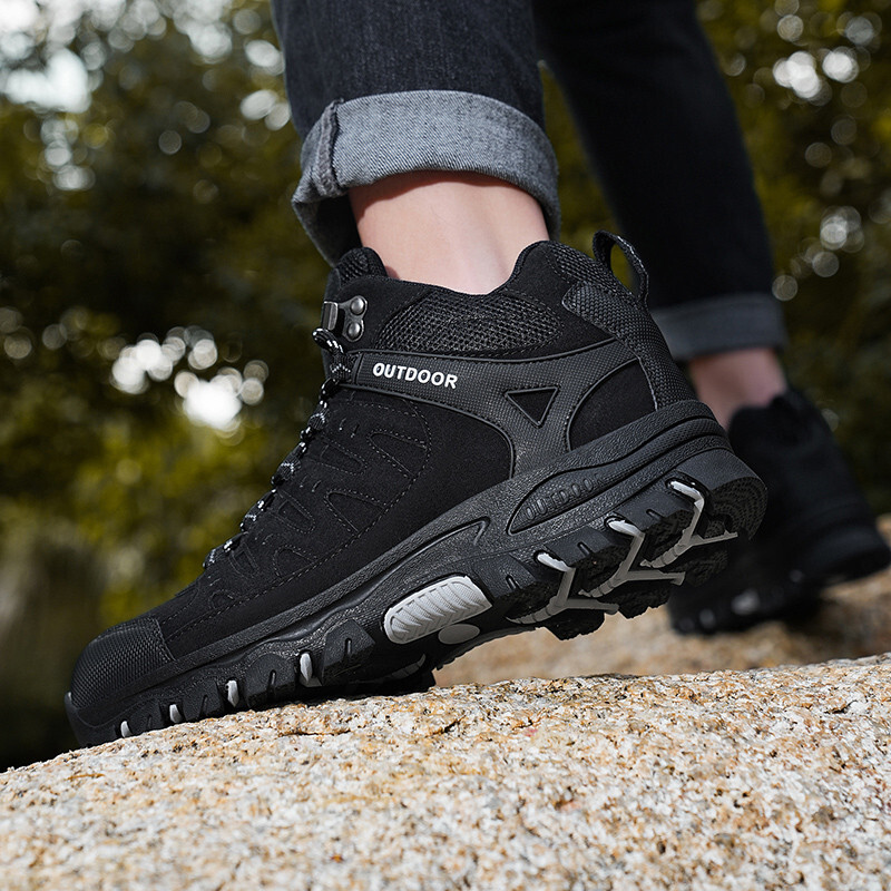 Rudens žiemos mados chaki spalvos vyriški žygio batai dideli 48 dydžio vandeniui atsparūs lauko batai vyriški neslystantys žygio sportbačiai, vyriški treniruokliai