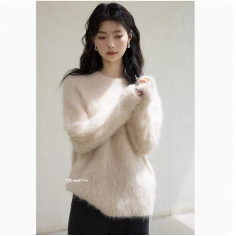Franču ūdeles samta stila rudens ziemas sieviešu džemperis, mīksts slinks stils, mīksts un vaskveidīgs, sabiezina āra apģērbu