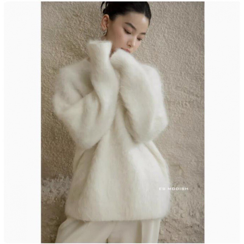 Franču ūdeles samta stila rudens ziemas sieviešu džemperis, mīksts slinks stils, mīksts un vaskveidīgs, sabiezina āra apģērbu