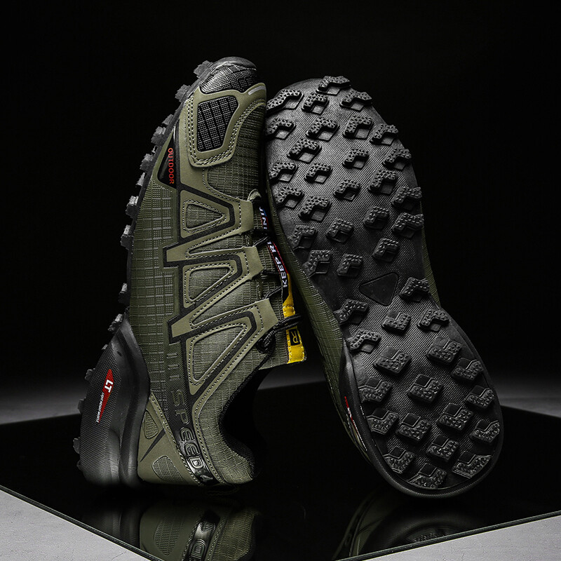 Vyriški, atsparūs vandeniui žygių batai, lauko treniruočių batai, suvarstomi neslystantys laipiojimo batai, atsparūs dėvėjimui medžiokliniai laipiojimo sportbačiai