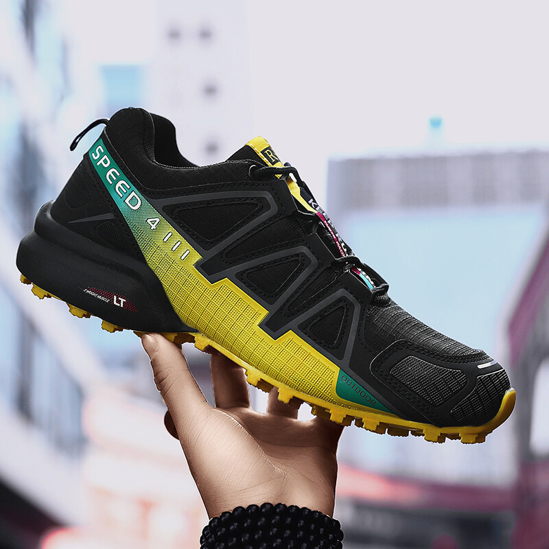 Vyriški, atsparūs vandeniui žygių batai, lauko treniruočių batai, suvarstomi neslystantys laipiojimo batai, atsparūs dėvėjimui medžiokliniai laipiojimo sportbačiai