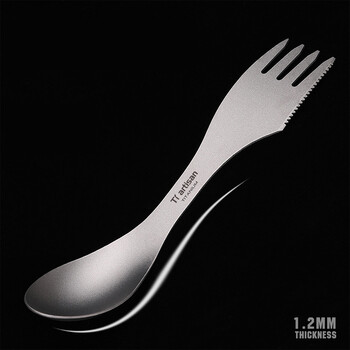 Camping Spork Combo Cutter Edge Hiking Ελαφρύ διχτυωτό σάκο εξωτερικού χώρου για πικ-νικ Φορητό πρακτικό κουτάλι Λειτουργικό