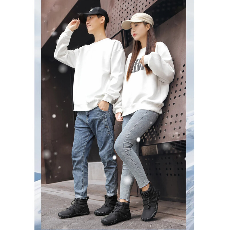 Žieminiai sniego batai bėgimo sportbačiai neslystantys laisvalaikio batai basomis kojomis, vandeniui atsparūs aukštakulniai, skirti kelionėms kopiant į žygius