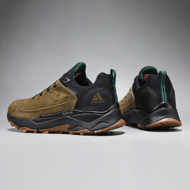 HIKEUP žygio batai vyrams Lauko sportas stovyklavimas medžioklei vaikščiojimo batai zomšiniai natūralios odos kvėpuojantys sportbačiai, neslystantys