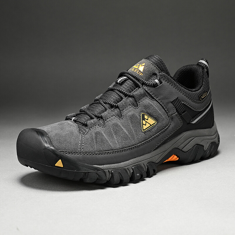 HIKEUP Nauji aukštos kokybės vyriški žygio batai Patvarūs odiniai laipiojimo batai lauke vaikščioti sportbačiai guminis padas Gamyklos lizdas