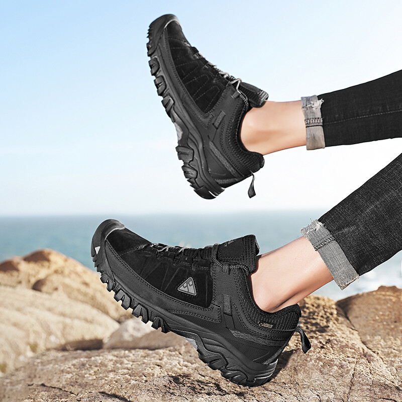 HIKEUP Nauji aukštos kokybės vyriški žygio batai Patvarūs odiniai laipiojimo batai lauke vaikščioti sportbačiai guminis padas Gamyklos lizdas