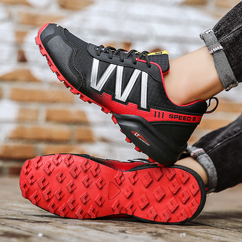 Vyriški lauko sportiniai bateliai laipiojimo žygiams suvarstyti Trekingo lauko kalnų dviračių batai Plokštūs sportiniai dviračių batai, pralaidūs orui