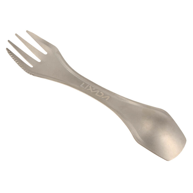 Lixada 100% titánová vonkajšia kempingová pikniková lyžica, vidlička, nôž, kombinácia, ľahká a tepelne odolná