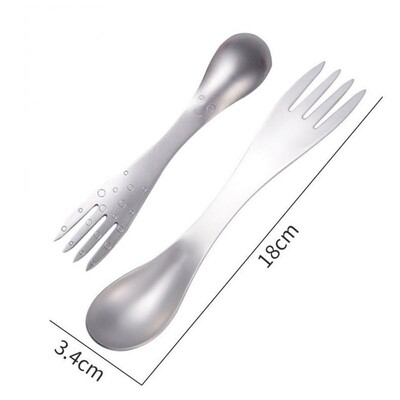 Vonkajší kempingový piknikový titánový riad na špízy, ultraľahký turistický kempingový cestovný riad, prenosný kuchynský riad.