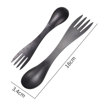 Vonkajší kempingový piknikový titánový riad na špízy, ultraľahký turistický kempingový cestovný riad, prenosný kuchynský riad.