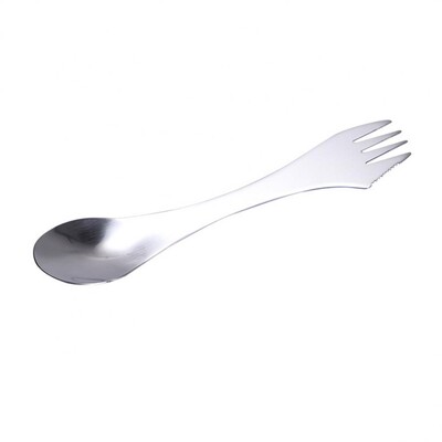 „Spork“ titano šaukštas, šakutė, piknikas Kelioninis stovyklavimo stalo reikmenys Virtuvės reikmenys „Spork“ itin lengvi vaikų iškylų žygių žygiai