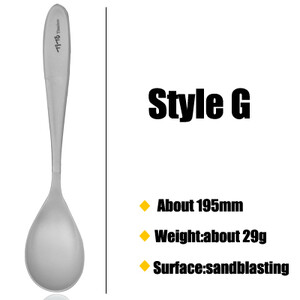 TiTo Titanium Spork and Spoon Itin lengvi ir patvarūs stalo įrankiai, skirti kempinguose ir šeimos iškylai