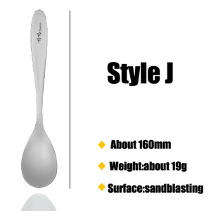 TiTo Titanium Spork and Spoon Itin lengvi ir patvarūs stalo įrankiai, skirti kempinguose ir šeimos iškylai