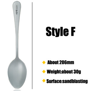 TiTo Titanium Spork and Spoon Itin lengvi ir patvarūs stalo įrankiai, skirti kempinguose ir šeimos iškylai