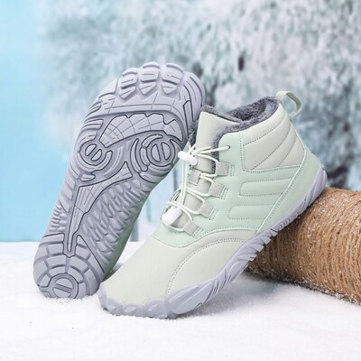 Vīriešu un sieviešu sniega zābaki, ziemas āra pārgājienu apavi, ūdensizturīgi un silti ikdienas pārgājienu zābaki ar kažokādu