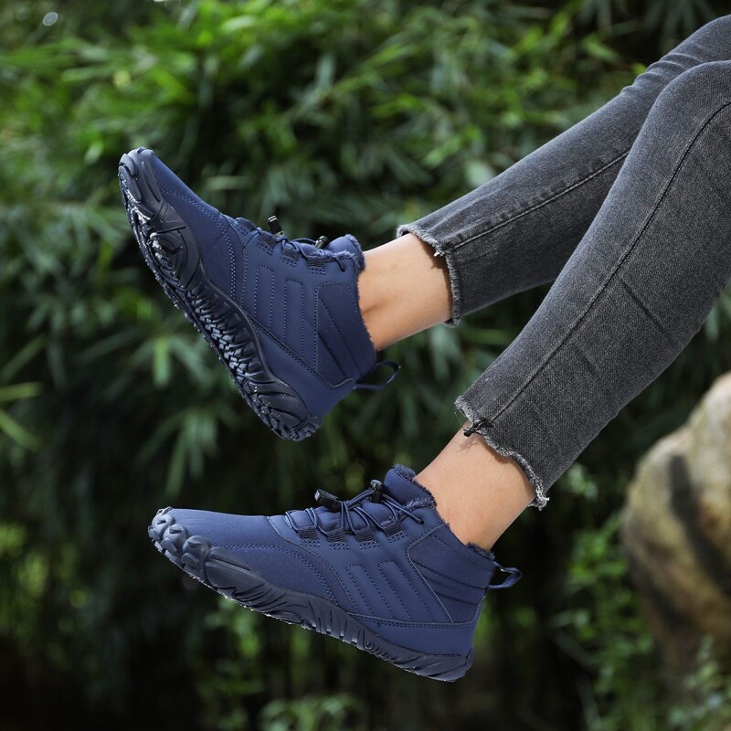 Vīriešu un sieviešu sniega zābaki, ziemas āra pārgājienu apavi, ūdensizturīgi un silti ikdienas pārgājienu zābaki ar kažokādu