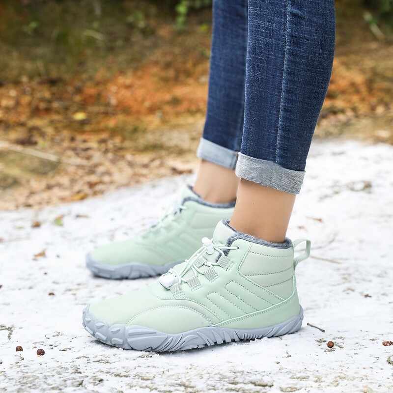 Vīriešu un sieviešu sniega zābaki, ziemas āra pārgājienu apavi, ūdensizturīgi un silti ikdienas pārgājienu zābaki ar kažokādu