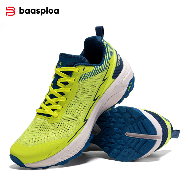 Baasploa мъжки туристически обувки удобни устойчиви на износване външни обувки мъжки дишащи мрежести ежедневни маратонки катерене нехлъзгащи се връзки