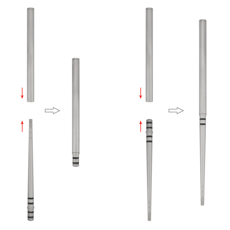 Titano sulankstomos nešiojamos kempingo lazdelės iškylai lauke titano lydinio lazdelės